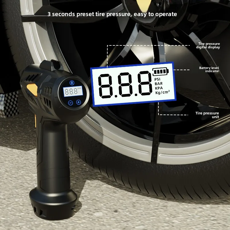 

Portable Wireless Car Air Pump Tire Inflator Treasure Electric Air Pump for Car Bicycle