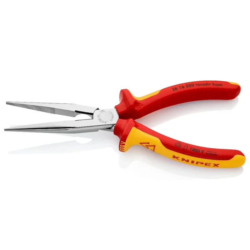 KNIPEX  Snipe Nose Side Cutting Pliers Long Nose Stork Beak Plier 200mm 1000V Insulated  Wire Stripper Tool  2616200