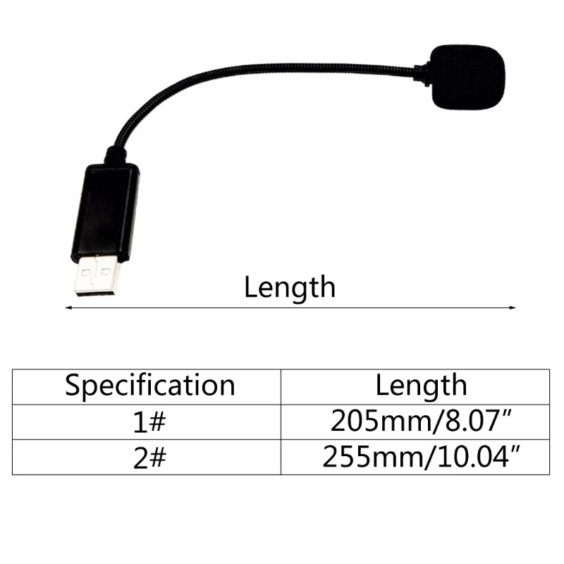 Mini micrófono USB micrófono condensador grabación para ordenador portátil portátil PC