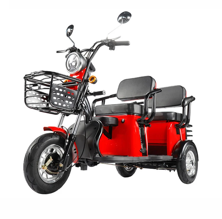 

600W Tricycle Electric Bike Three Wheel Electric Motor Bike Adult Two Seat Tricycle