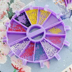 6 Grids Palette Diamond Painting Tray Kits Large Capacity Drill Plate Diamond Painting Pen Beading Plates Cross Stitch Tools