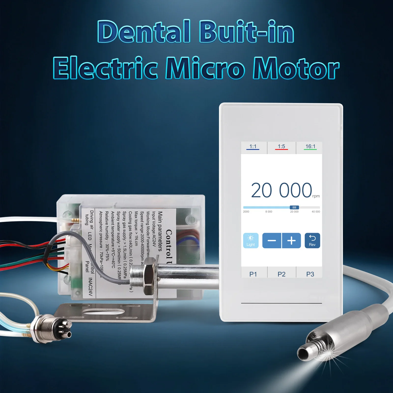 

Встраиваемый электрический бесщеточный микромотор для стоматологии с LED-подсветкой для наконечников 1:1, 1:5, 16:1, инструмент для полировки зубов