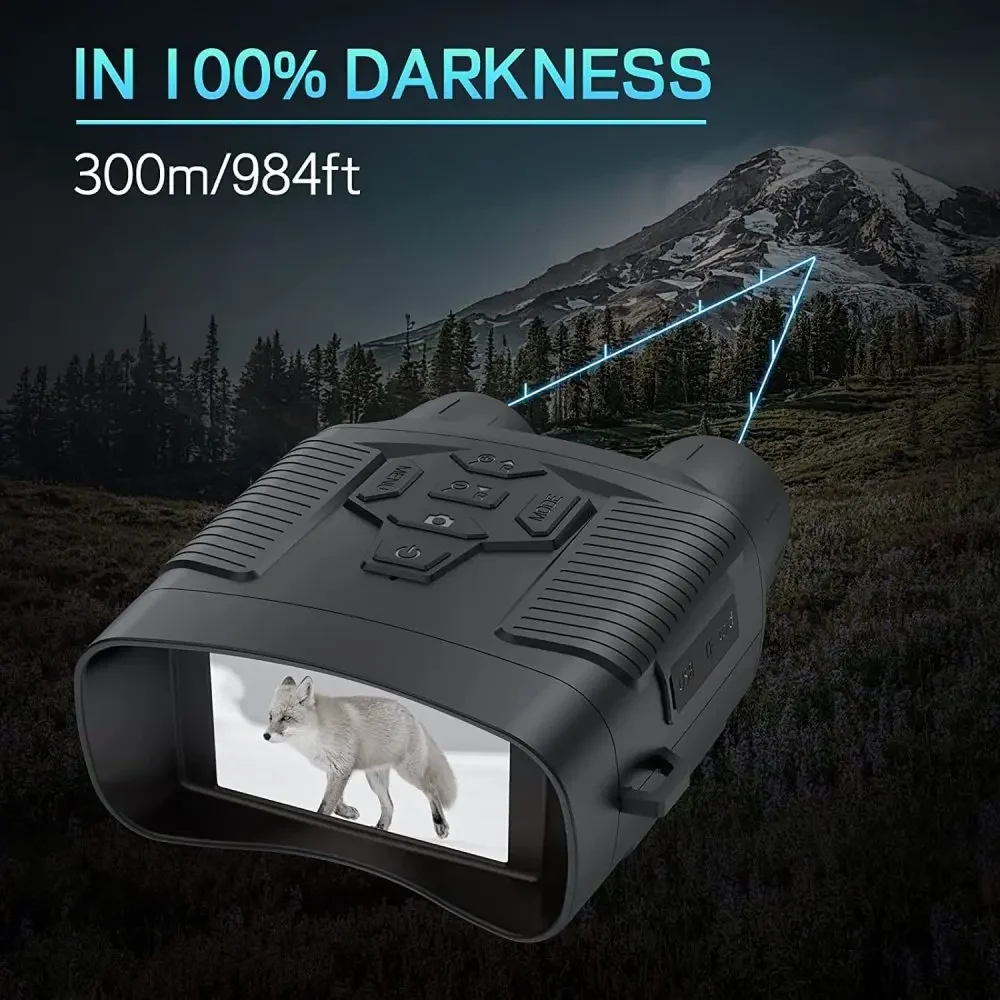 Открытый дикая природа 4K HD цифровое инфракрасное ночное видение 300 м диапазон 4000 мАч перезаряжаемый 5-кратный цифровой зум наблюдение за птицами кемпинг