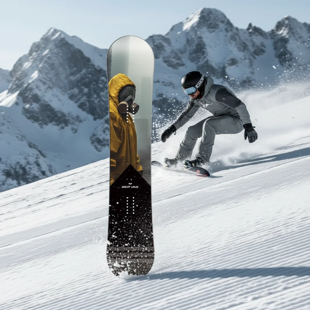 

QYWX Brand Professional Adult Snowboard For Two Way All Round Performance With Post Apocalyptic Flat Flower Design And CE