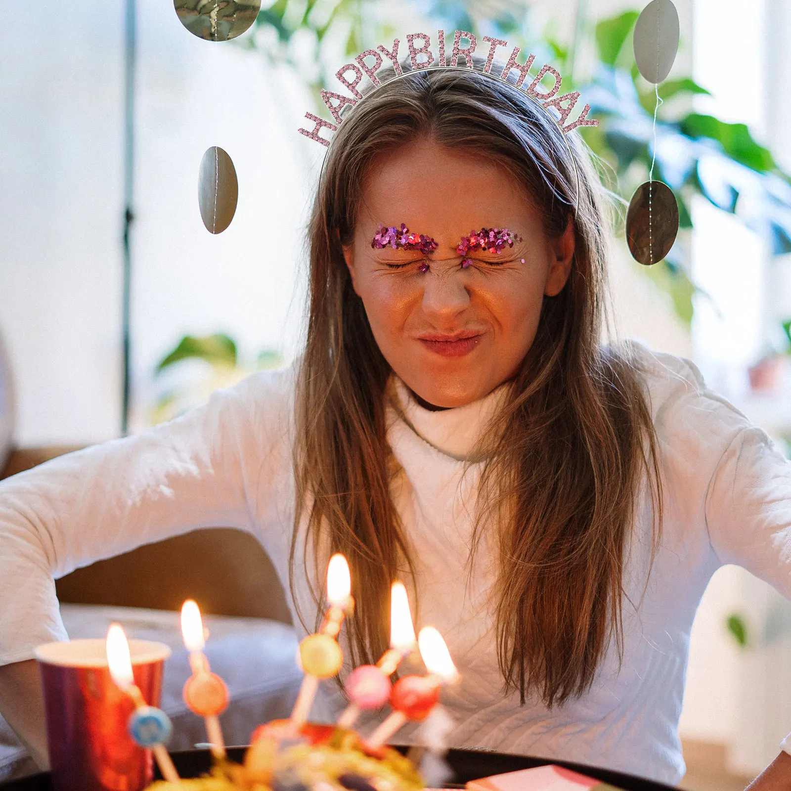 

Birthday Hair Hoops Attractive Party Headdress Rhinestones Hair Resistant Alloy Decor High Polished Portable Lightweight