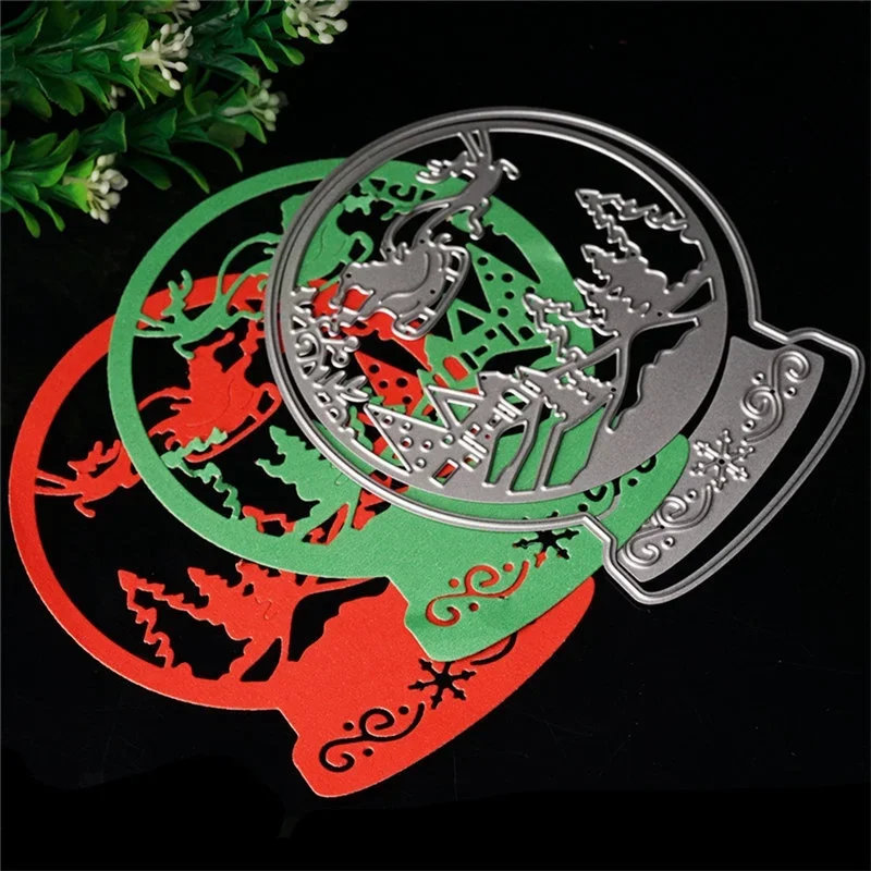 

Metal Cutting Dies Christmas Crystal Ball Stencil for Scrapbook Album Paper Craft Home Decor Cut