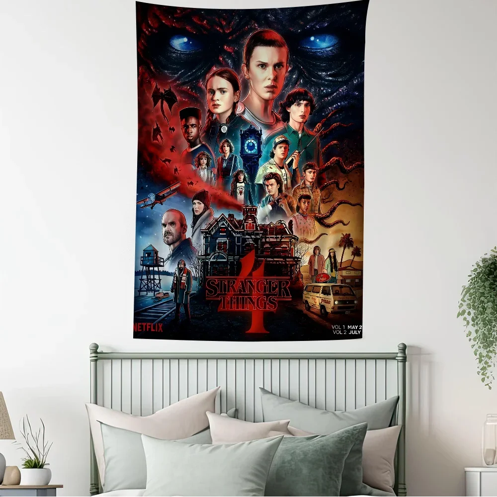 Stranger Things Anime Hippie Wall Hanging Tapestries for Living Room Home Dorm Decor Art Home Decor