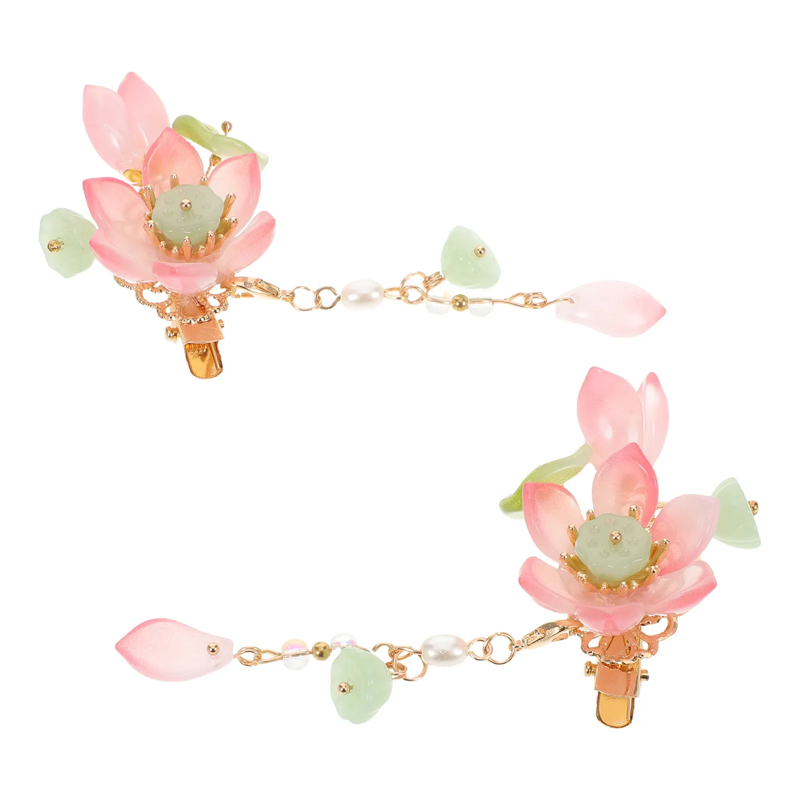 

1 Piece Chinese Traditional Hairpin for Kids Ancient Style Flower Tassel Side Clip Comfortable Lightweight Hanfu Accessory