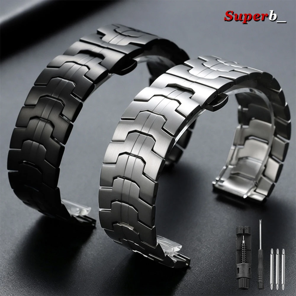 20mm 22mm Stainless Steel Strap for Huawei Watch GT7 Pro GT6 GT5 46mm Universal Band for Samsung Galaxy Watch 7 40 44mm Bracelet