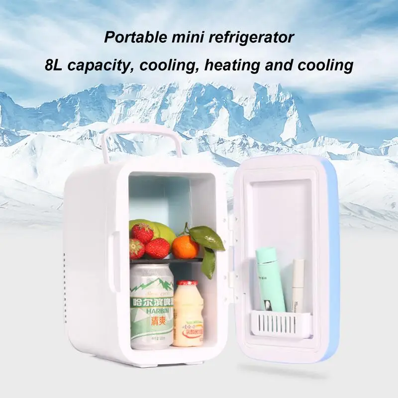 

Electric Mini Fridge Portable 8L 12V Car Refrigerator Car And Home Use Camping Fridge Outdoor Traveling Vehicle Refrigerator