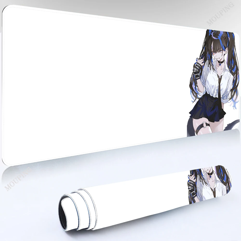 

Mause Pad White Kawaii Gaming Desk Mat Anime Mouse Mats Pad on The Table Mouse Carpet Mousepad Gamer Table Mat Rug Keyboard Rug