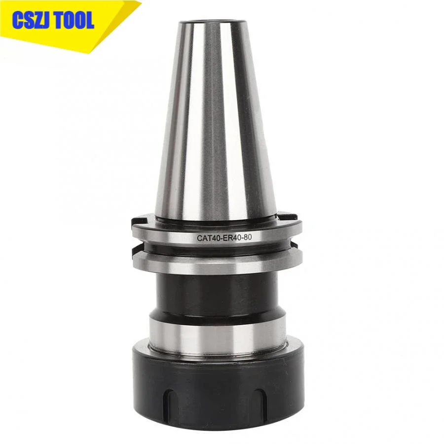 CAT40 ER16/ER20/ER32/ER40 US Standard High Precision Tool Holder CNC Milling Machine Center Collet Chuck Pull Stud Handle Shank