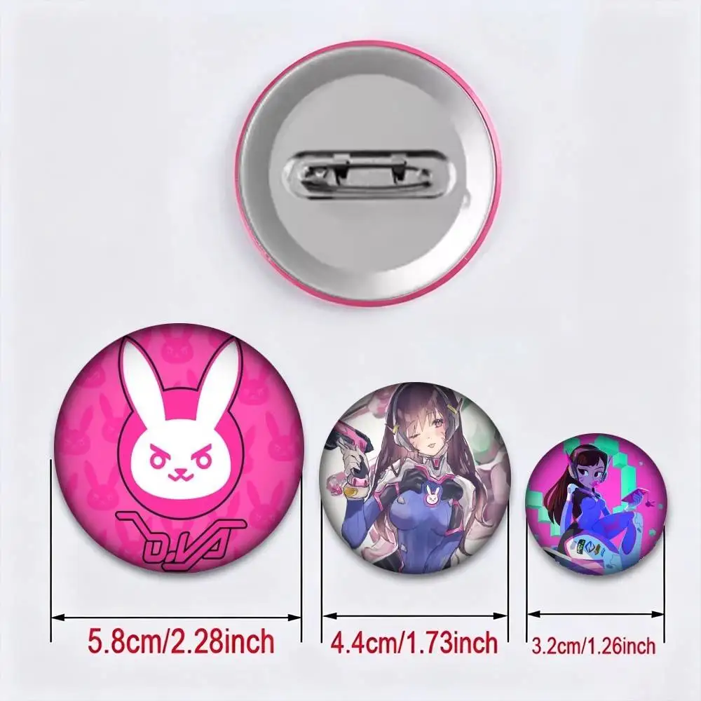 game O-Overwatch D 25 32 44 58 75mm Badges Personalized Round Brooches Pins Accessory Gift