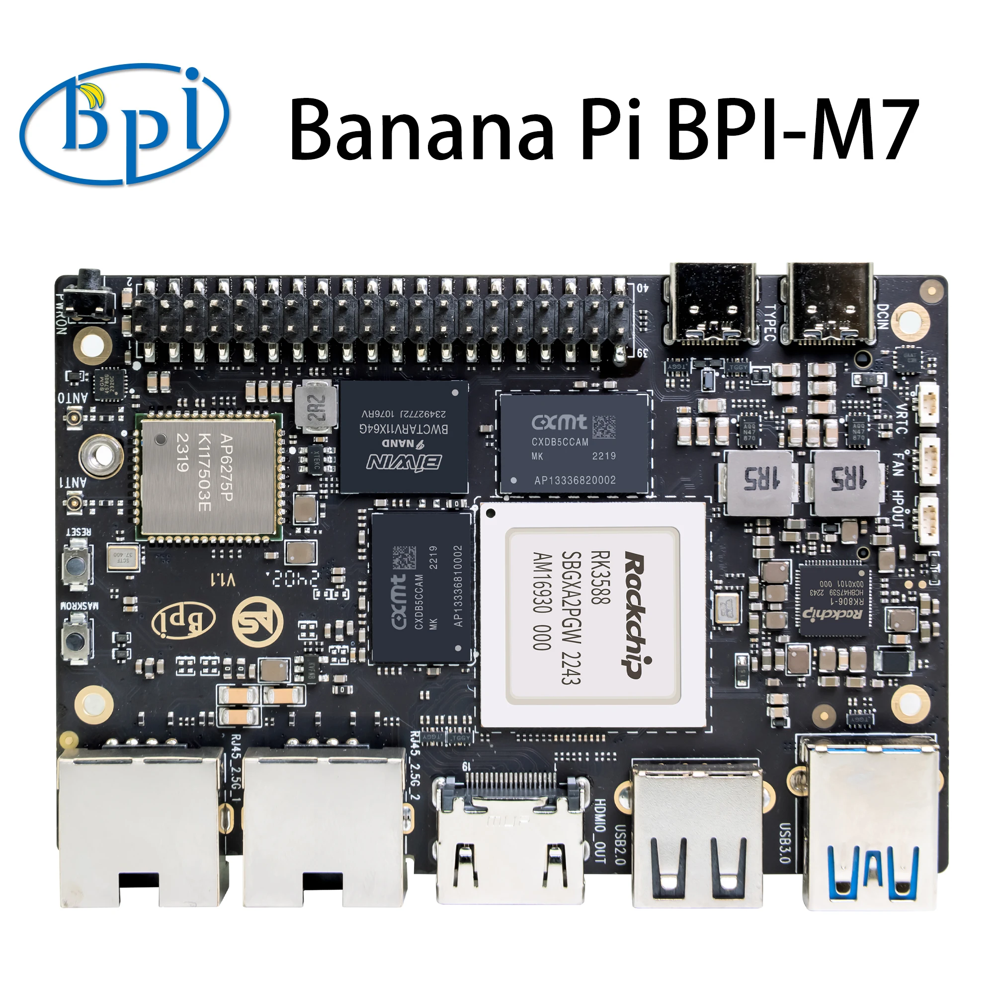 

BPI-M7 32 ГБ LPDDR4 128 ГБ eMMC