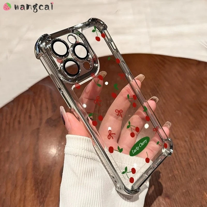 ل ممن لهم A5 A6 برو 4G 5G A5X A6 ماكس البحث X9 برو 5G جراب هاتف الأحمر الكرز الفاكهة ربطة القوس فيونكة غطاء ناعم