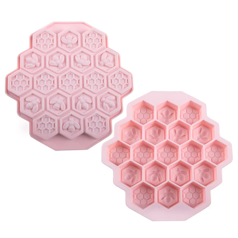 19 Grid Silicone Ice Cube Mold Honeycomb Ice Tray Mould Reusable Food Grad Mould Durable Bar Pub Wine Ice Blocks Maker Tools