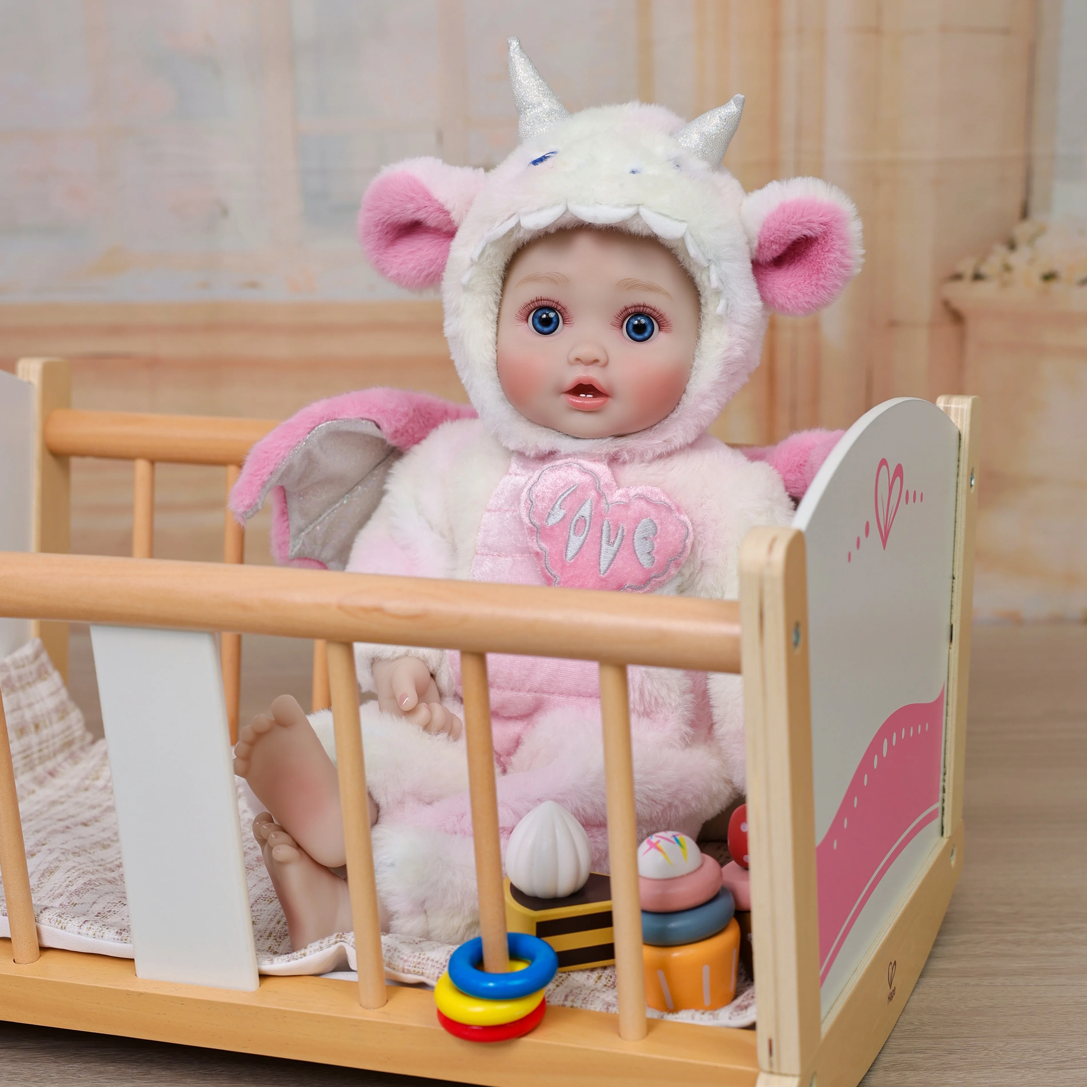 Cloveray 18 inch realistische herboren pop Kawaii kleine vliegende draak Set vinyl pop schattige babypop speelgoedcollectie hobby kindercadeau