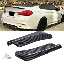 40CM Rear Bumper Splitter Side Spoiler Canard Diffuser Sticker Trim Cover Universal For BMW F82 F83 M4 2015-2020 Car Accessories