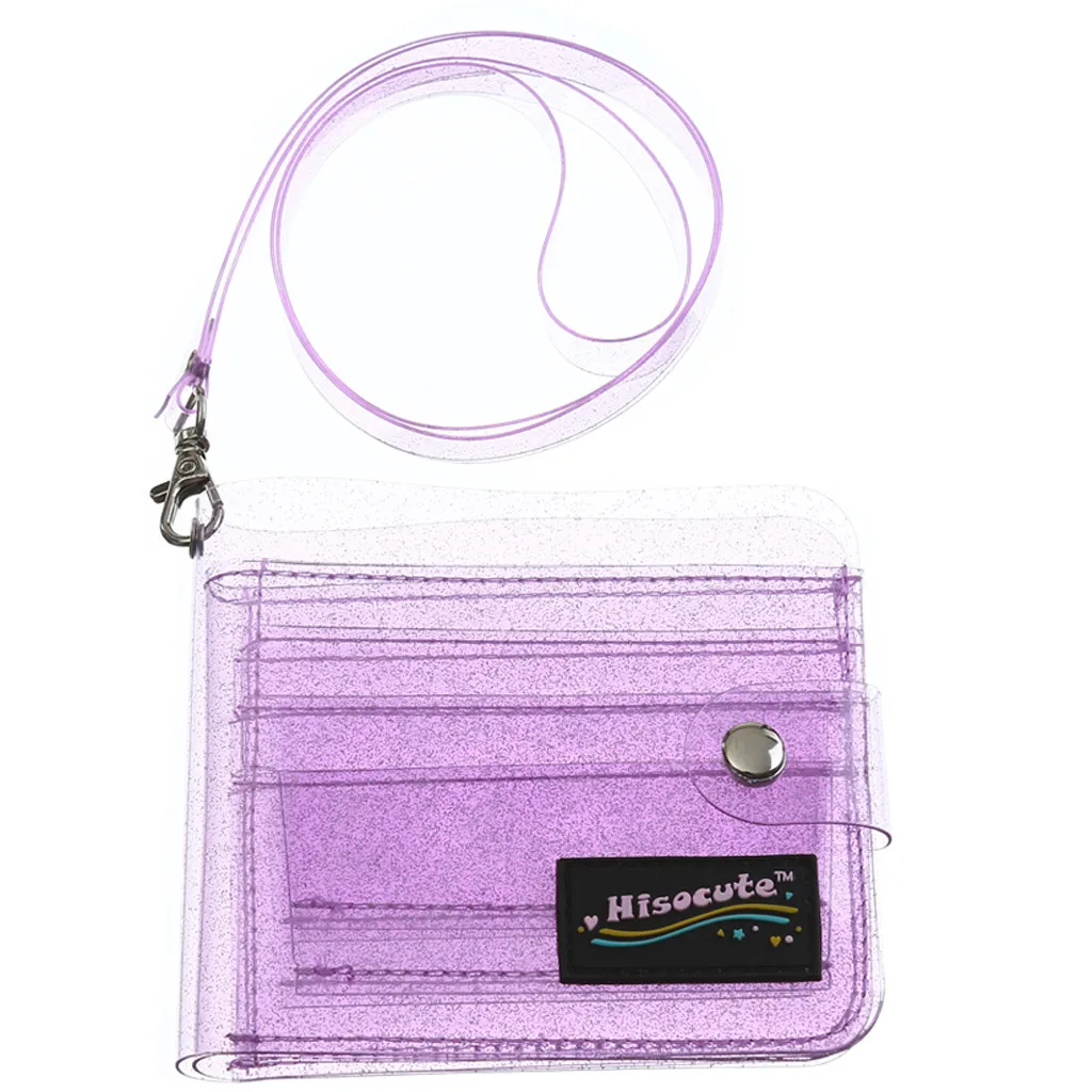 Fashion Women's Solid Color Jelly Card Wallet fashionable All Matched Transparent Bag