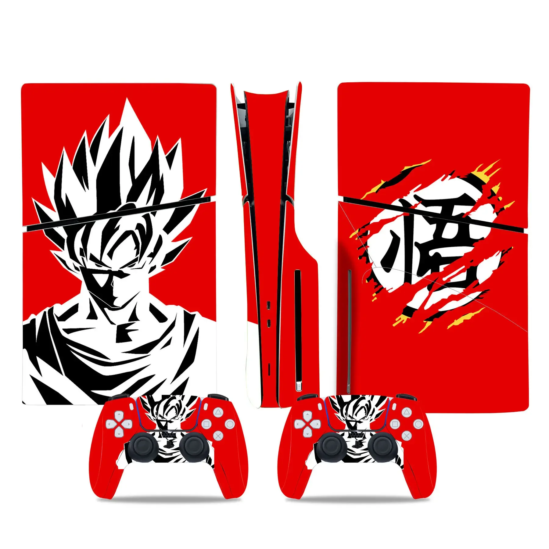 Dragon Ball Z Sticker PS5 Slim Optical Drive Version  Anime Goku Stickers Cartoon Game Pad Decorations Sticker Christmas Gifts
