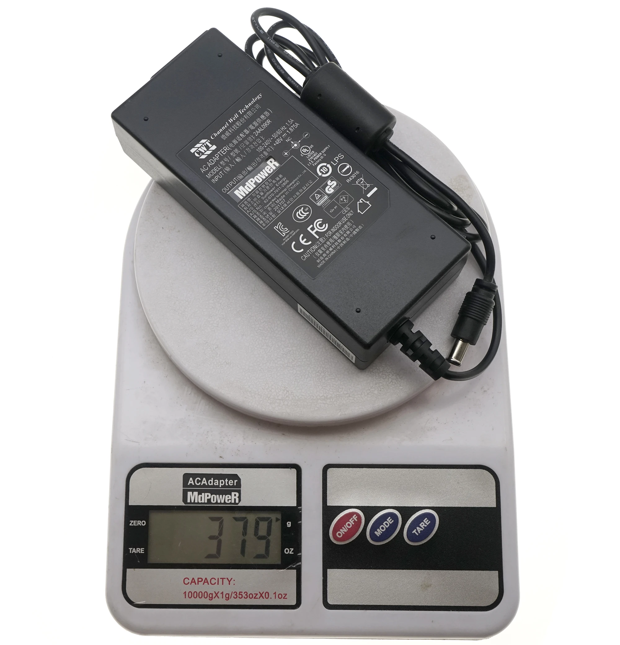 CWT 2AAL090R 48V 1.875A 90W AC Adapter Charger For DAHUA POE Network Hard Disk Video Recorder NVR Monitoring Host