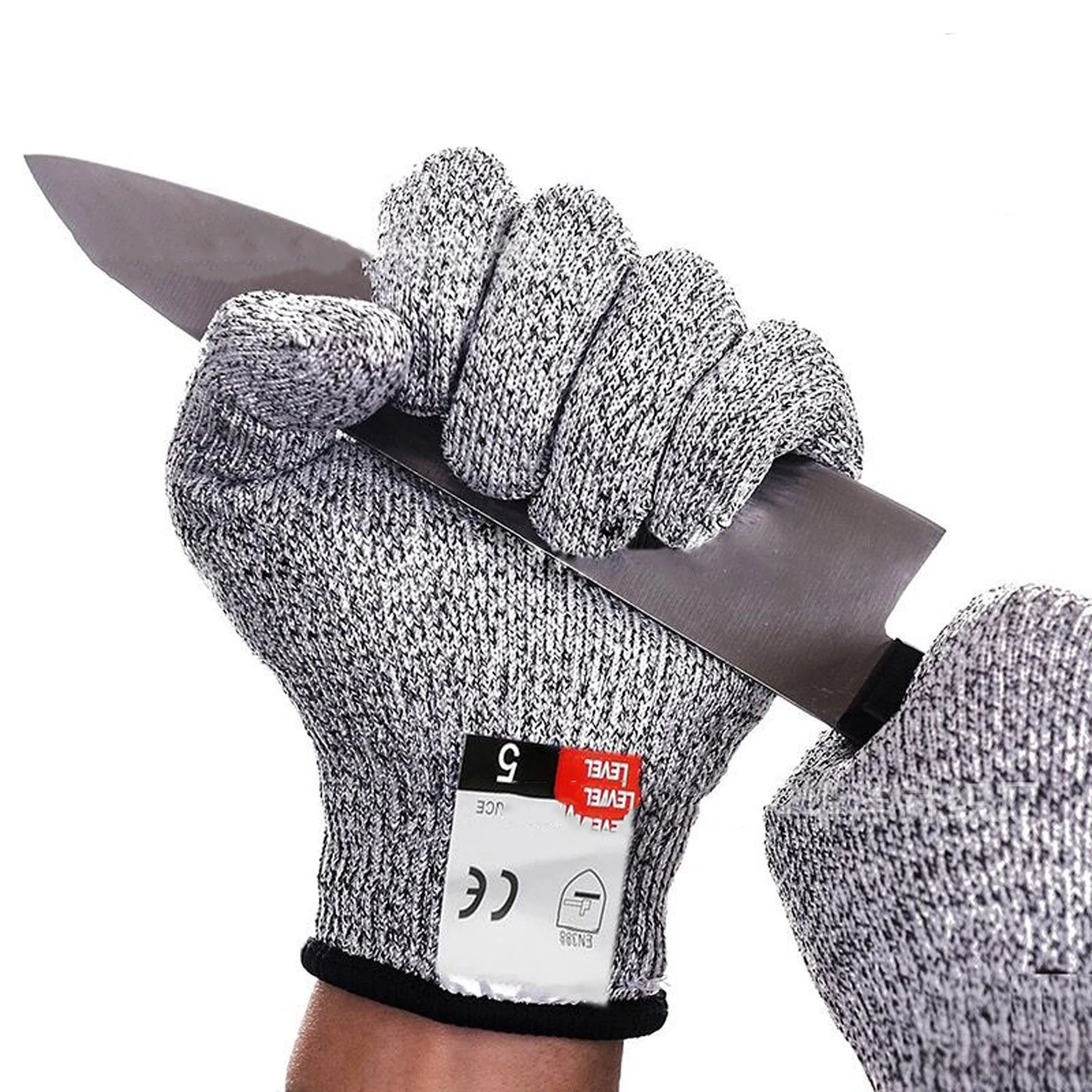 Grade 5 Cut Resistant Gloves Machine Washable Kitchen Gardening Scratch Resistant Glass Cutting Safety Protection for Gardeners