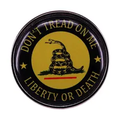 Don't Tread On Me - Liberty Or  Lapel Pins Backpack Jeans Enamel Brooch Fashion Jewelry Gifts Gadsden-Snake Badges