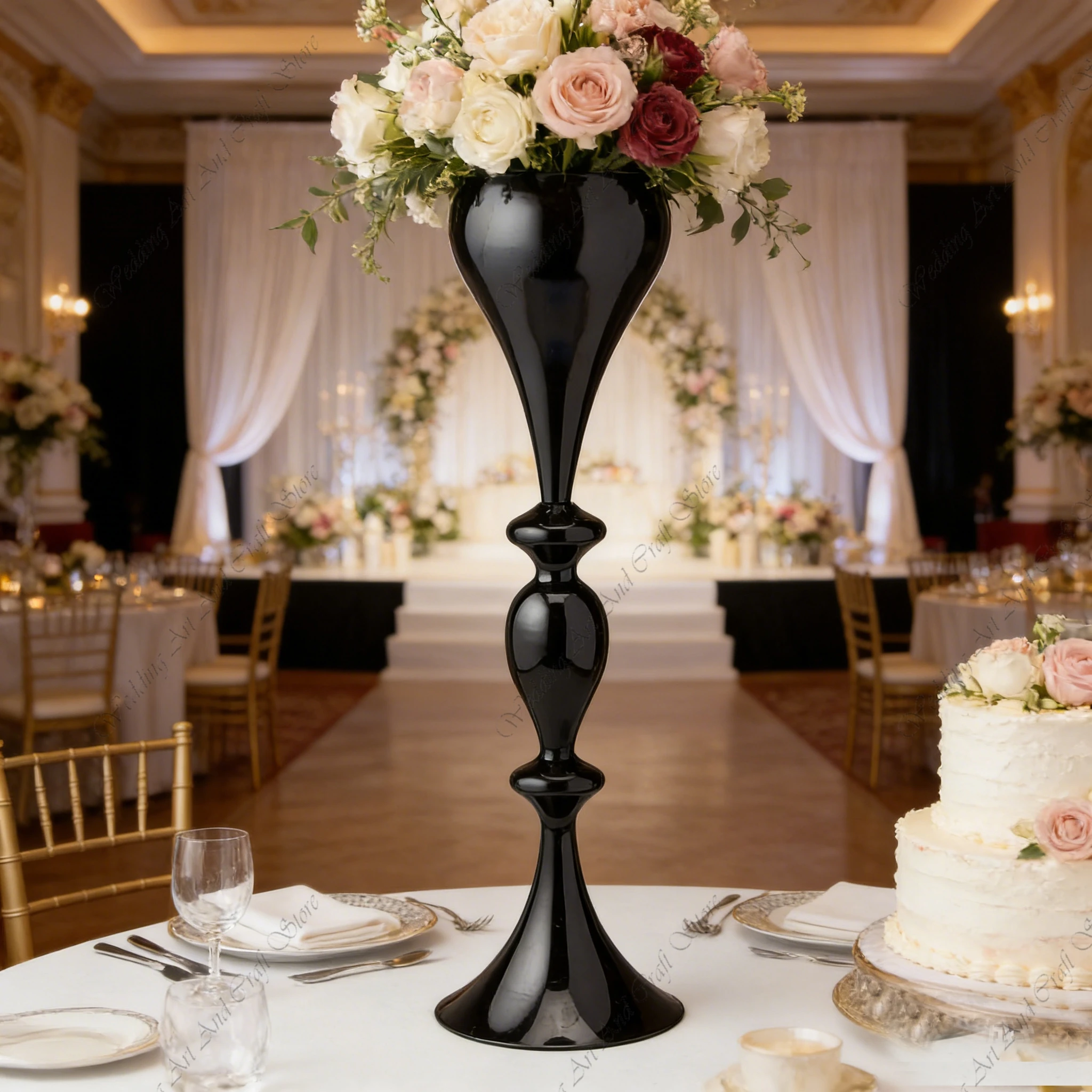 

5 шт. F30, 65-105 см, высокие алюминиевые напольные вазы для свадебных цветов, металлические подставки для цветов, арка-стойка для фона для вечеринок, ivy809