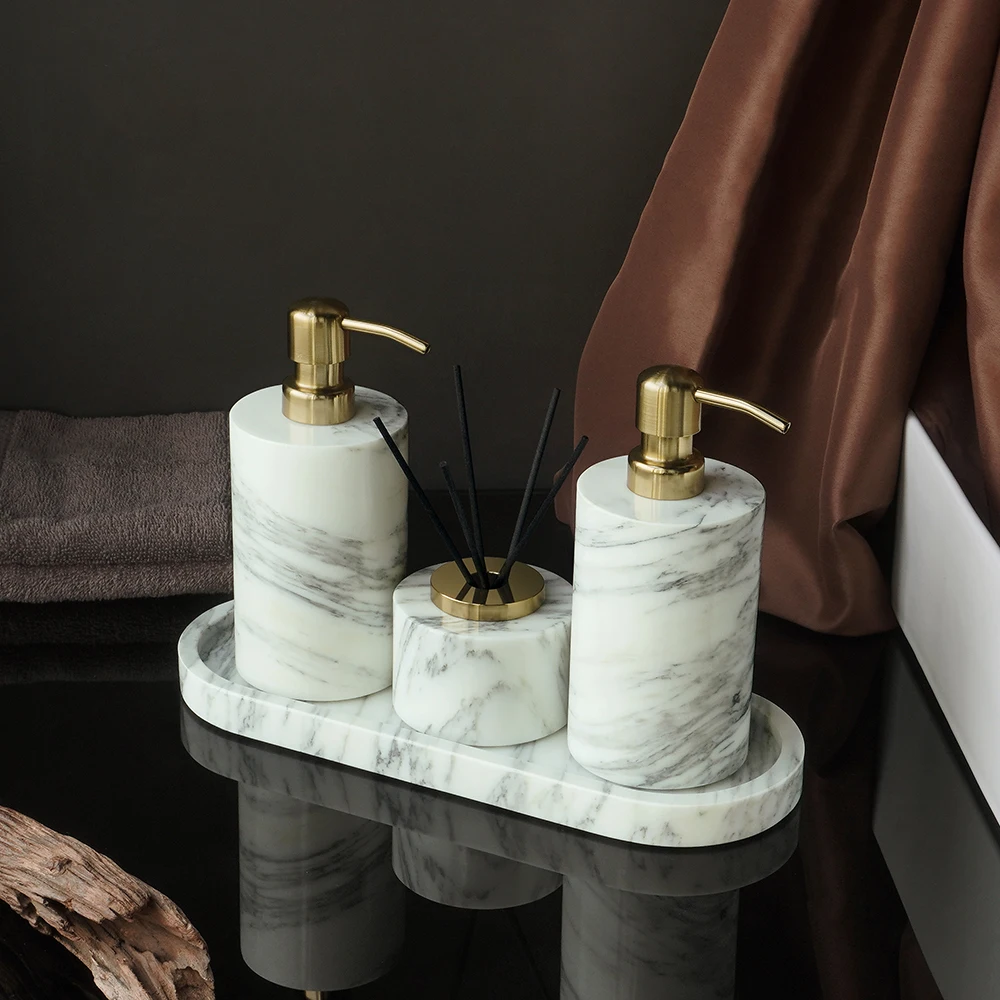 Set Kamar Mandi Marmer Alami A - Zara Home Bathroom Set ulasan dan harga