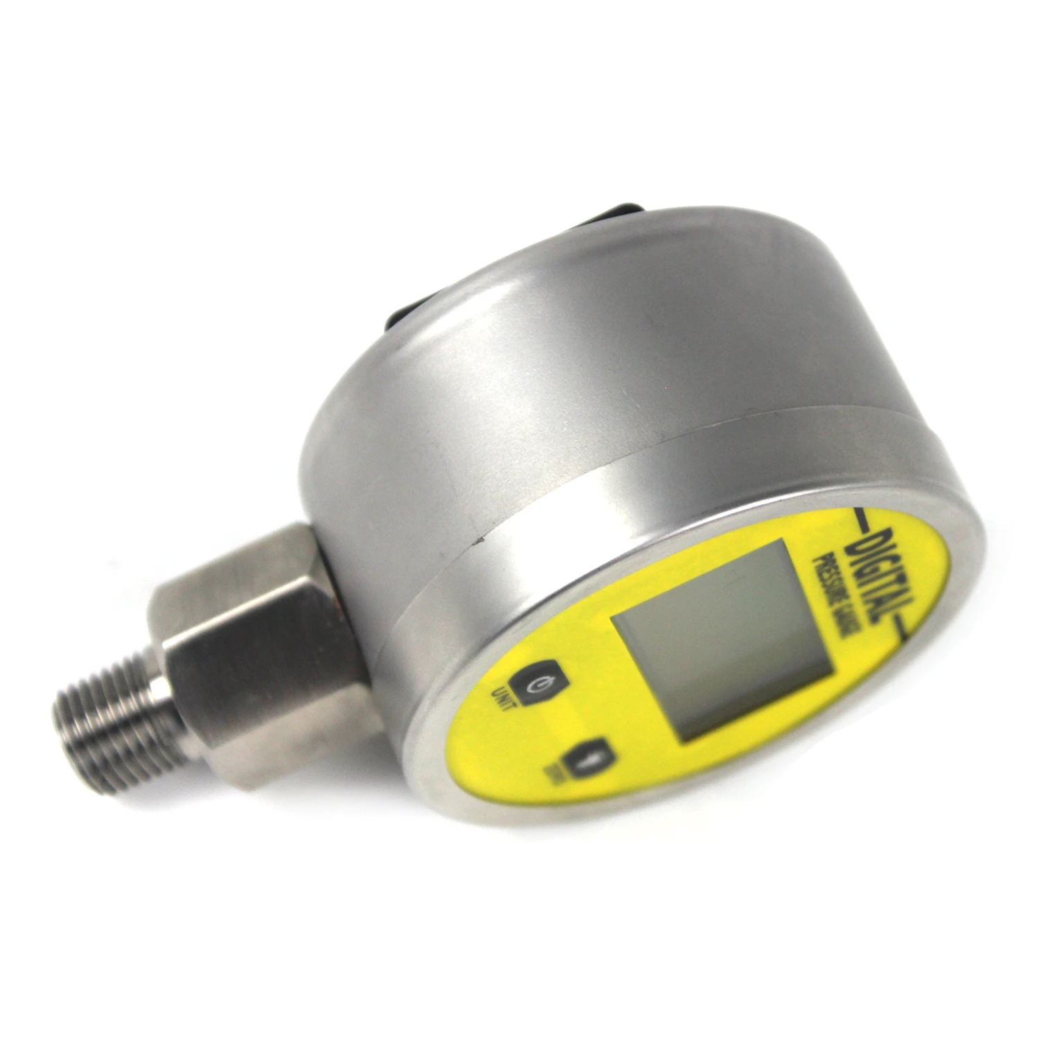 1 قطعة شاشة الكريستال السائل الأصفر مقياس الضغط الرقمي 25MPA 1/4NPT 60 مللي متر الطلب 1% FS دقة حالة الهواء/الغاز/الماء/قياس ضغط الزيت #6