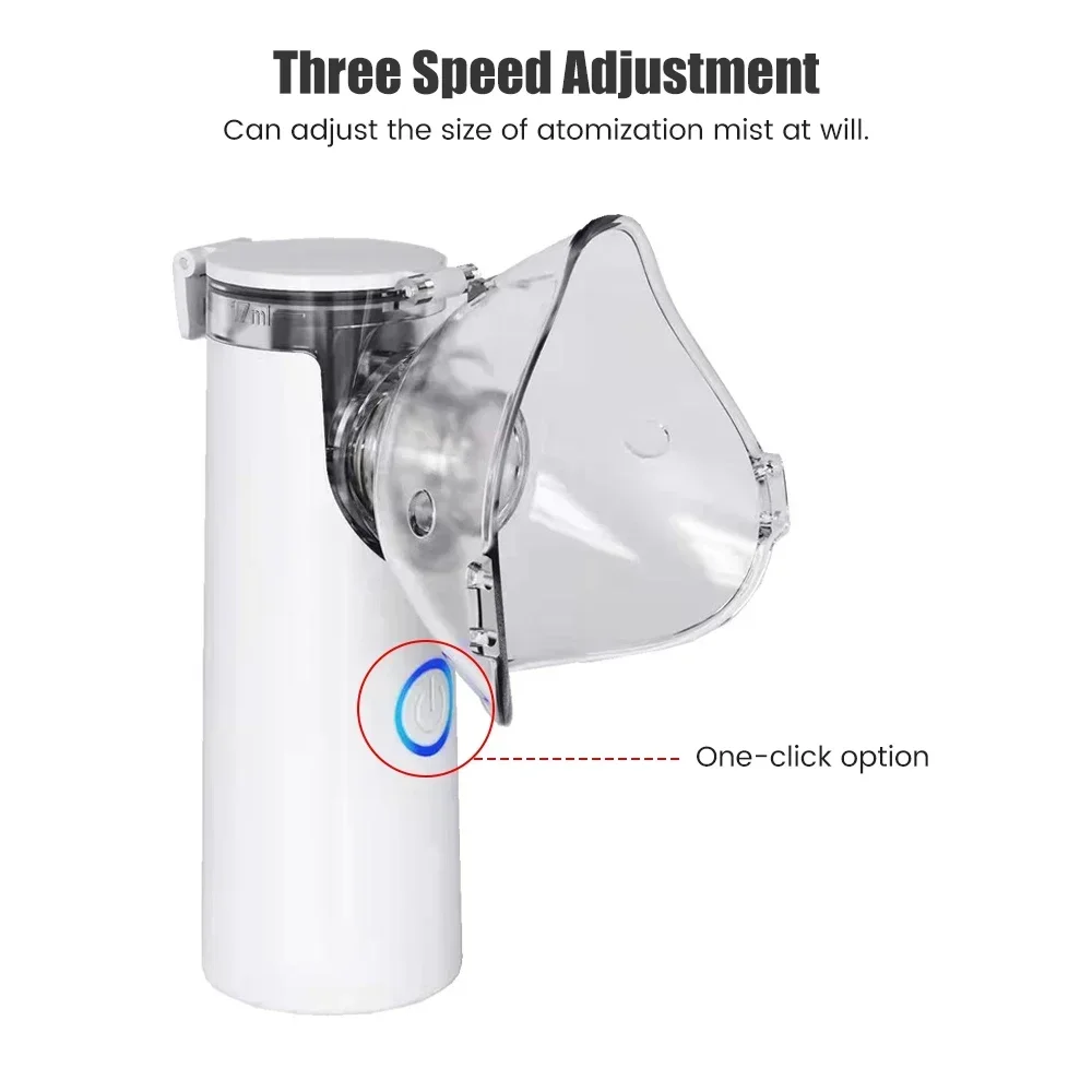 Medical Silent Mesh Nebulizer Handheld Asthma Inhaler Atomizer Kids Adult Nebulizador Mini Portable Humidifier Oximeter Nebulise