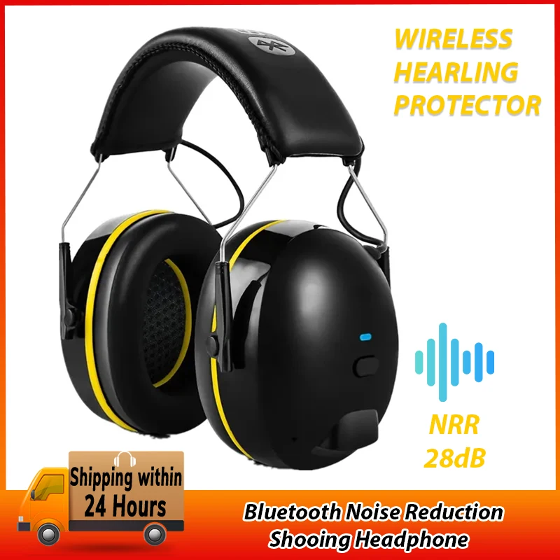 Professional Bluetooth 5.0 Tactical Headphone, proteção de ouvido para caça, corte, redução de ruído, Earmuffs eletrônicos