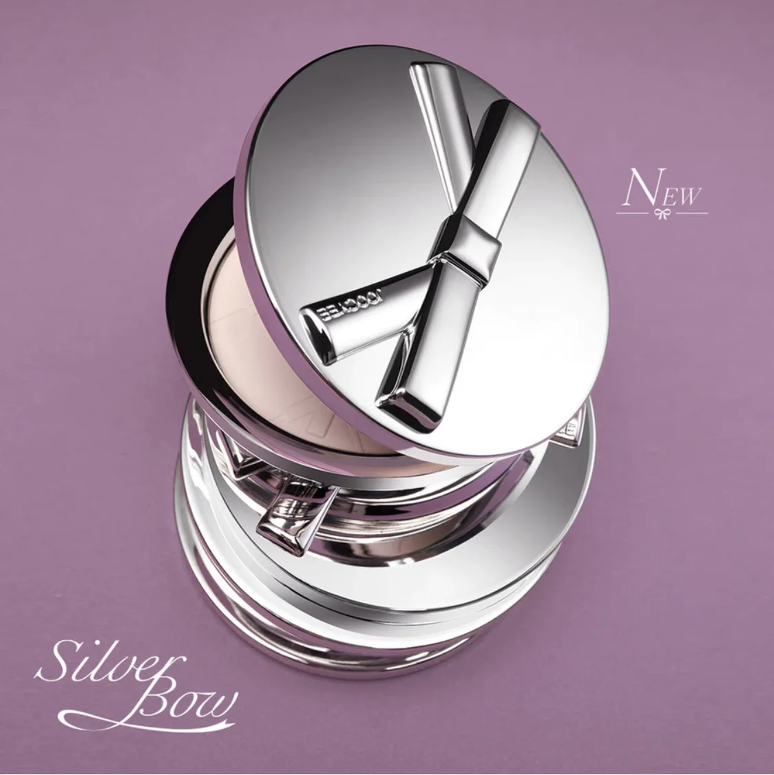 JOOCYEE Skin-melting Pressed Powder SILKY SOFT POWDER FOUNDATION Silver Bow Limited Edition Long-lasting Natural Makeup