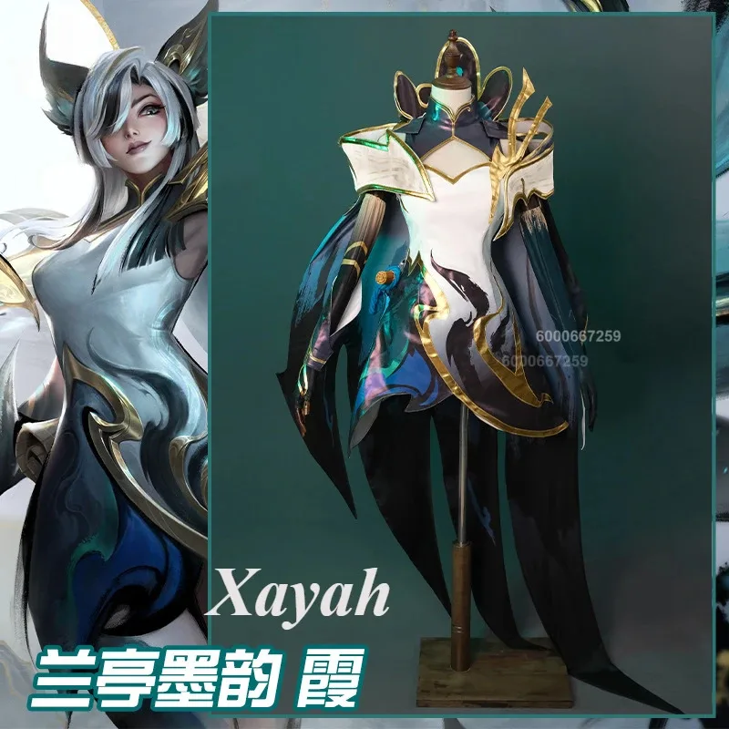 جامعة الأساطير/LOL Xayah Lanting الحبر قافية المرأة تأثيري حلي كوس لعبة أنيمي حفلة موحدة هالوين حفلة لعب الأدوار الزي