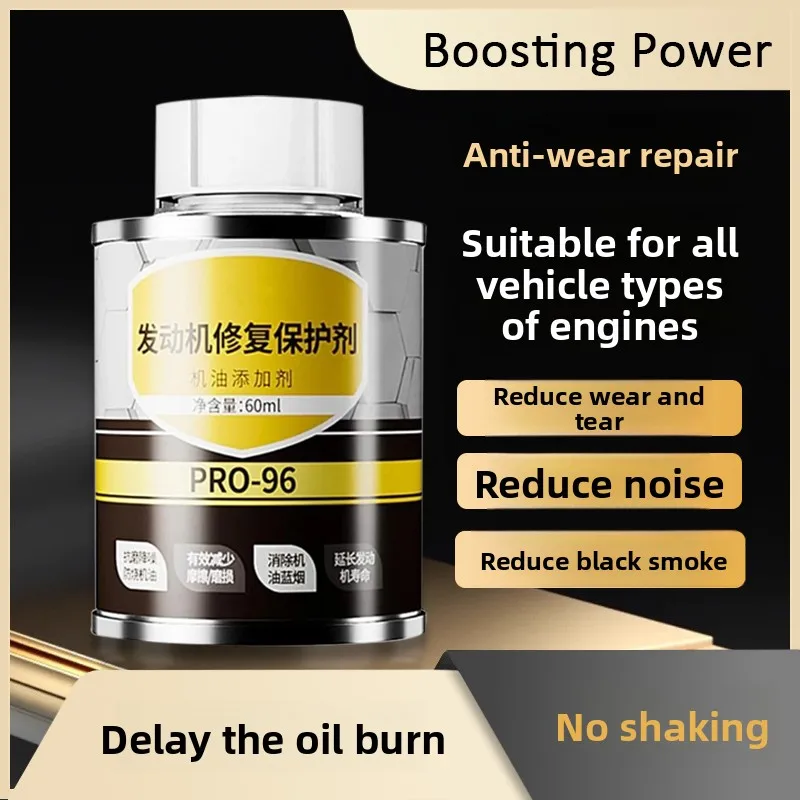 

Высокопроизводительная ремонтная добавка для защиты от износа моторного масла для снижения шума трения и восстановления мощности, подходит для всех моделей автомобилей.