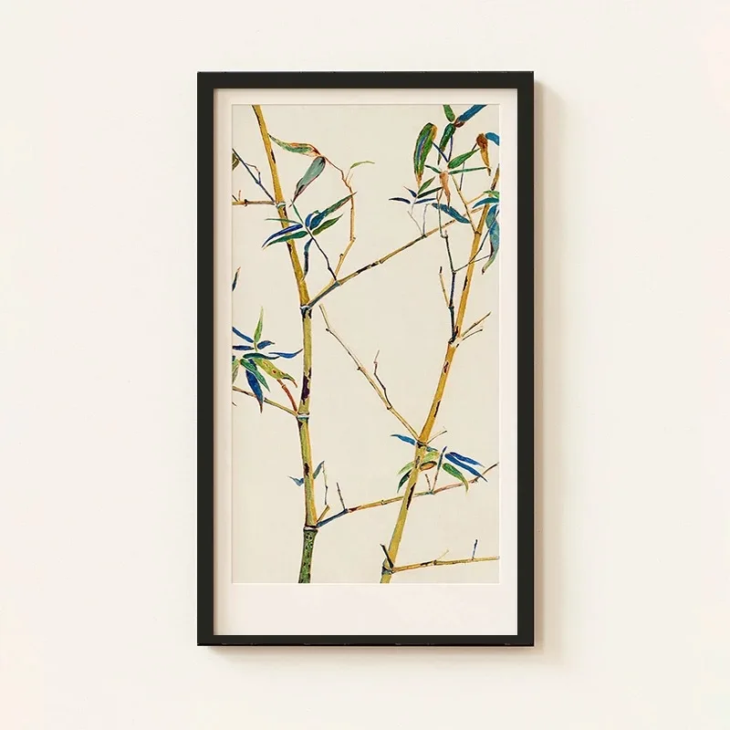 

French medieval style Chinese style bamboo combination decorative ornament painting living room entrance corridor