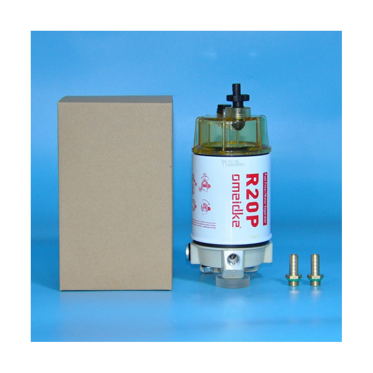 OMEIDKE Marine Hand Pump Type Fuel Filter Assembly R20P Oil-Water Separator Assembly for Volvo Loader Excavator