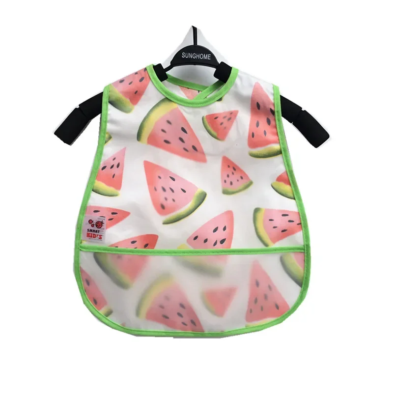 1pcs Quality Bib Adjustable Baby Bibs Plastic Waterproof Lunch Feeding Bibs Baby Cartoon Feeding Cloth Children Baby Apron