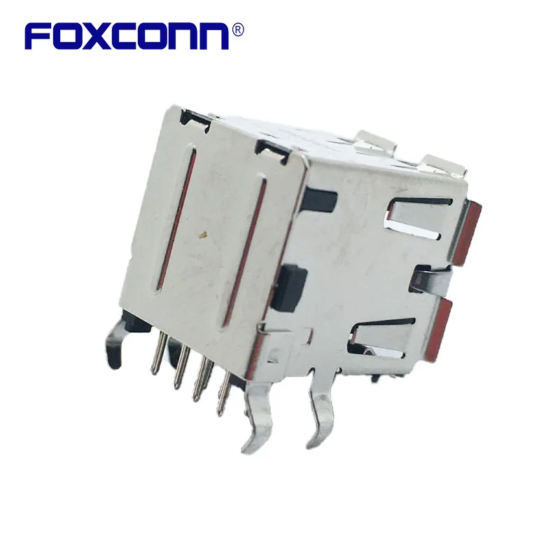 Foxconn UB1112C-8FDE-4F Dubbele USB2.0 8Pin 30U Basis Van Gebogen Naald