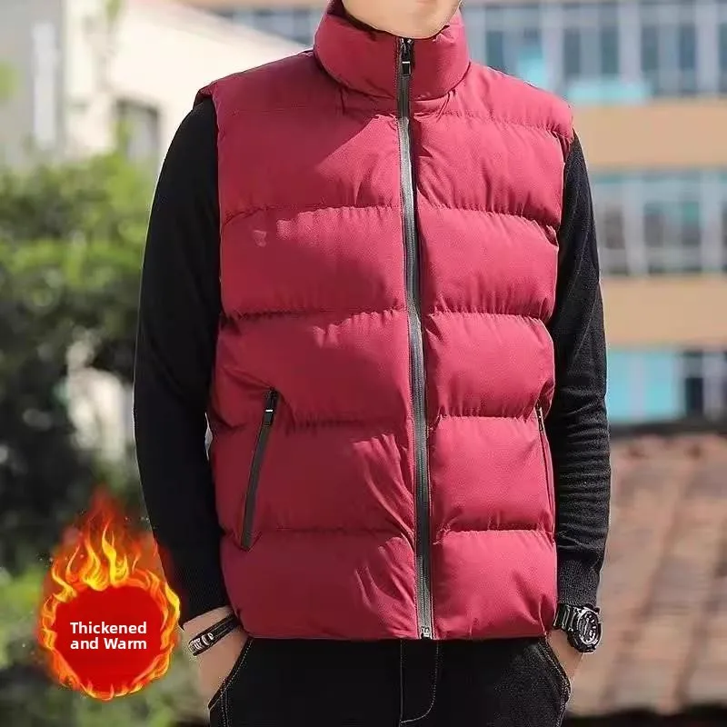 

Свободный мужской пуховый жилет Jaet, осенне-зимняя рабочая одежда, верхняя одежда с воротником-стойкой для молодежи, повседневная одежда на молнии