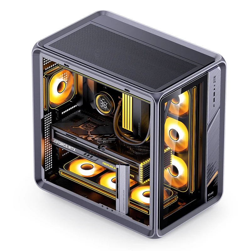 Jonsbo BO400 Aluminum Seaview Room Case ATX MINI-ITX M-ATX Chassis 10 Fan Slots Computer Game Main Case 360 Water-cooling Host