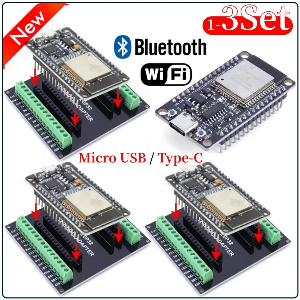 1-3Set E32 CH340C Development Board TYPE-C / Micro USB WiFi+Bluetooth Ultra-Low Power Consumption SPI Wireless Module — product photo 1 of 1