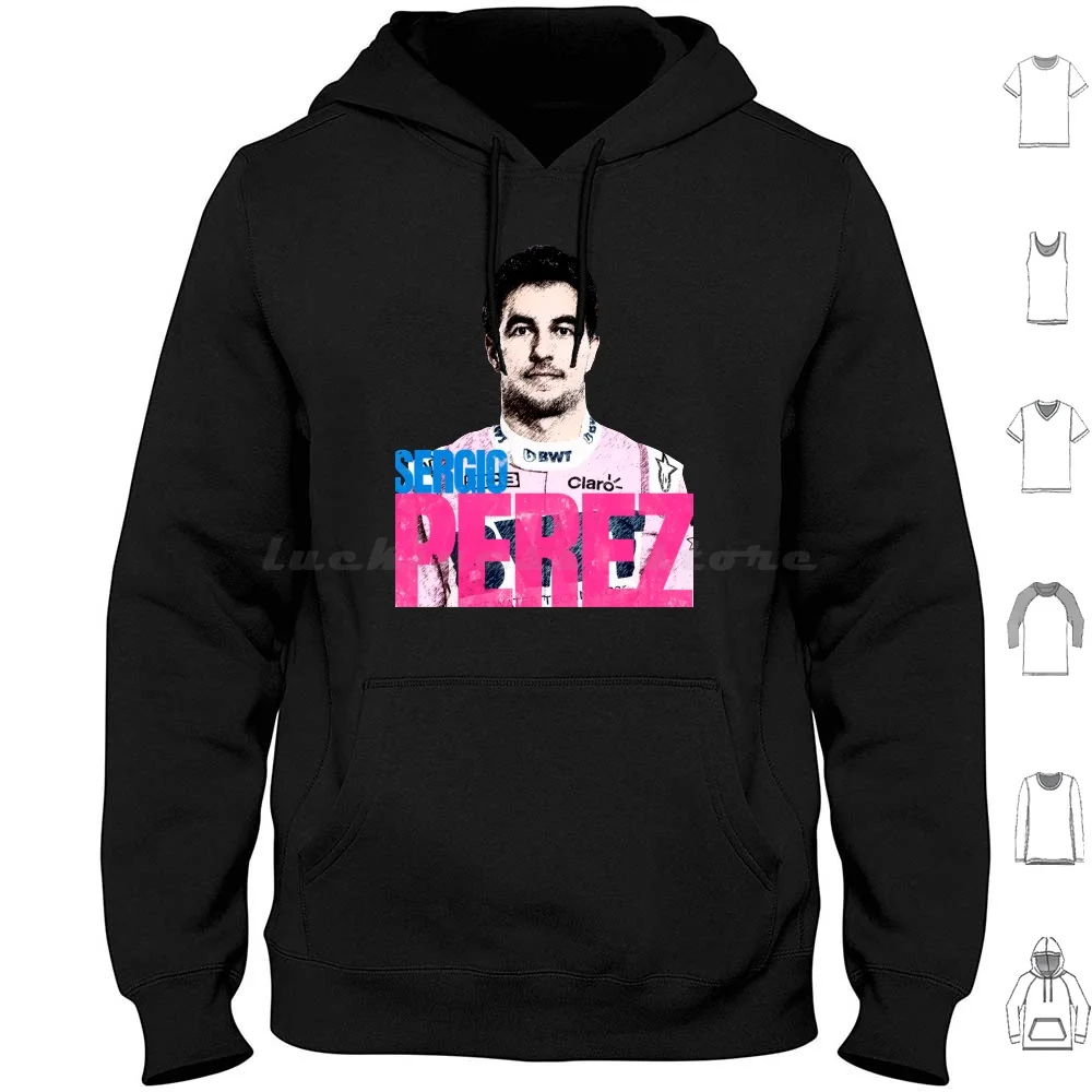 Sergio Perez-Distressed Poster Hoodies Long Sleeve Racing Perez Sergio Perez Sergio Checo Mexico Grand Prix Motorsport