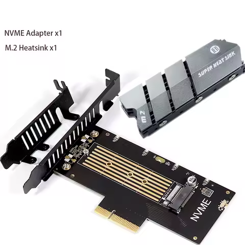 M2 NVMe SSD NGFF To PCIE 4.0 X4 Adapter M Key PCI Express 3.0 M.2 NVME SSD M2 Converter Riser with Aluminum Heatsink