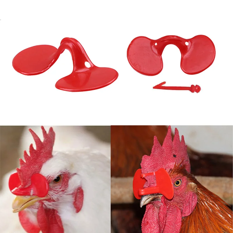 20Pcs Chicken Goggles Pheasant Poultry Blinders Spectacles Anti-Pecking Eye Glasses for Chickens Eye Protector Farming Supplies