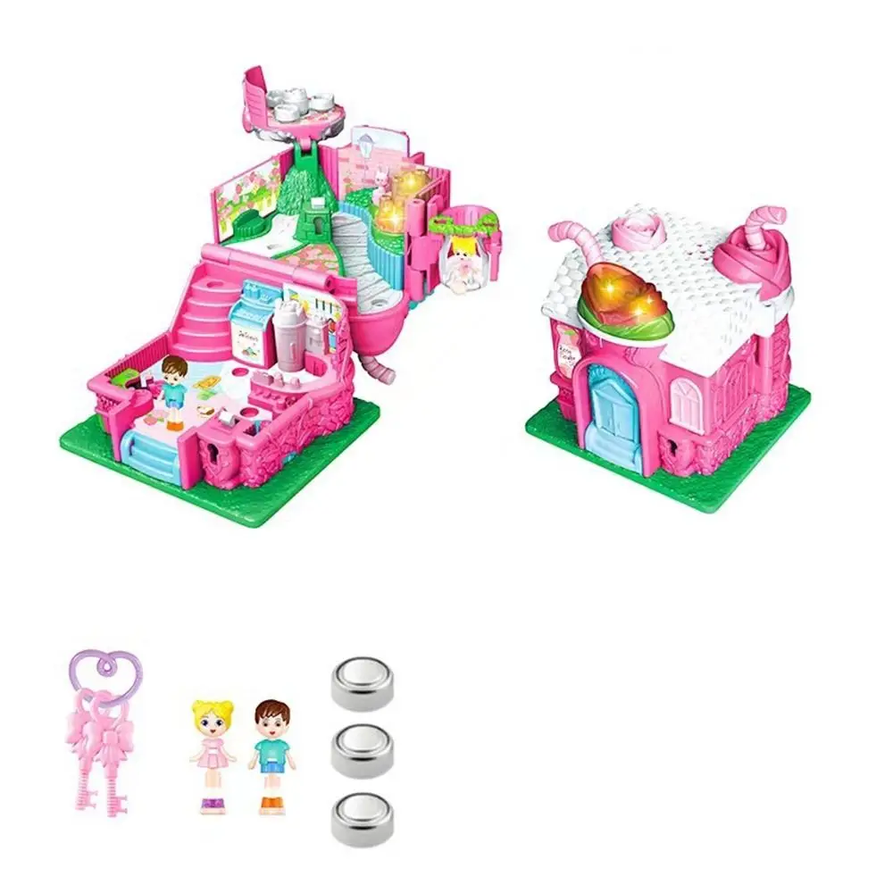 Creatieve simulatie speelhuisspeelgoed Uitbreidbare interactieve poppenhuizen met meubels Cosplay 3D gesimuleerd prinsessenkasteelspeelgoed