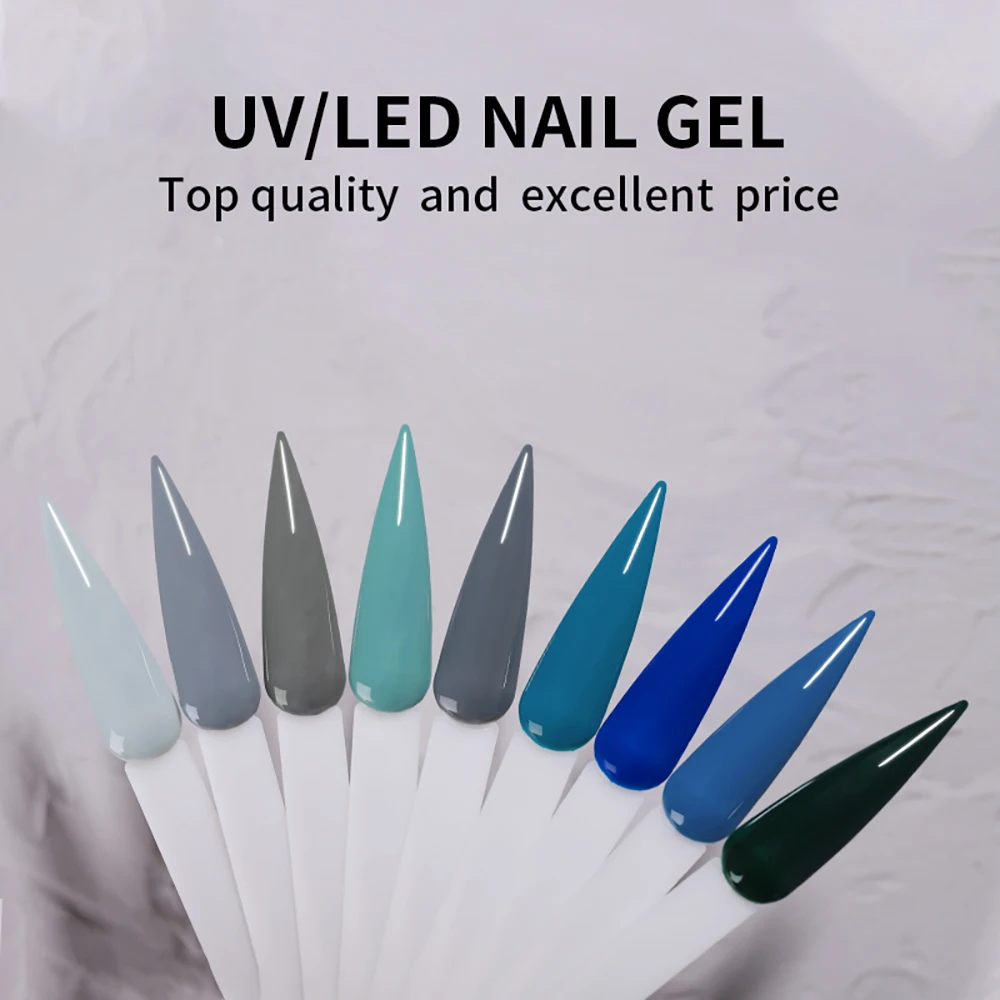 Vendeeni 9 Colors/set Gray Blue Cyan Gel Nail Polish For Nail Art Design Semi Permanent UV LED Soak Off Gel Lacquer Varnish 15ml