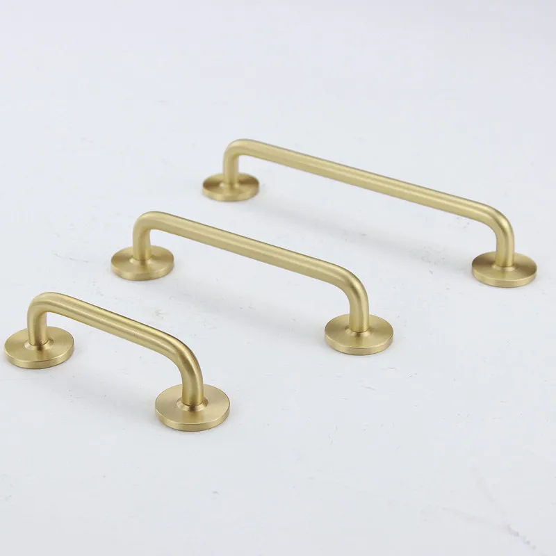 Brass Handle Cabinet Handle Drawer Pulls Kitchen Handle Gold Knob Pull for Furniture Hardware Cupboard Handles