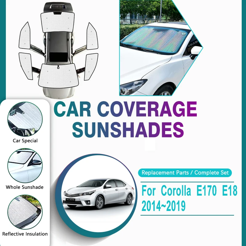 

Car Sunshade Coverage Covers For Toyota Corolla E170 E180 2014~2019 Auto Sun Visors Window Visor Sunshade Covers Car Accessories