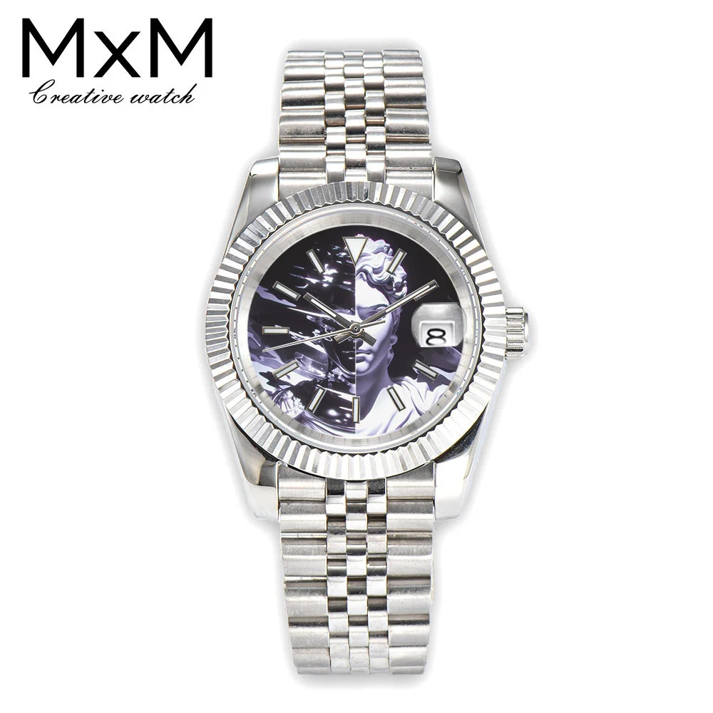 36/39mm Men's watch Sapphire glass Stainless steel waterproof NH35 movement NH35 watch Creative DIY Watch custom logo watch